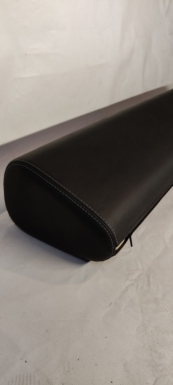 SELLERIE DE DOSSIER POUR BANQUETTE S1011 - COULEUR NOIR COUTURES BLANCHE - SIMILI CUIR